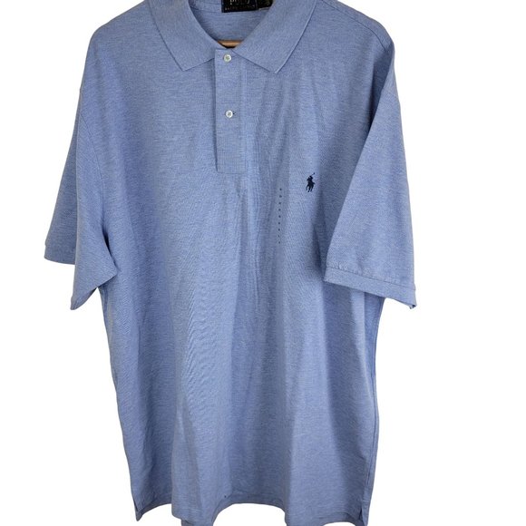 Polo Ralph Lauren Men's Polo Shirt Short Sleeve Blue Big & Tall 2XLT - Picture 10 of 13